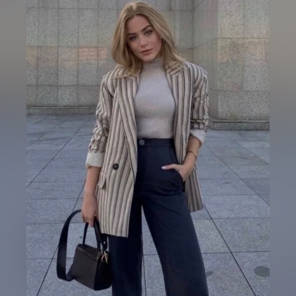 ZARA ~ OVERSIZED DOUBLE BREASTED JACKET ✨ Bloggers Favorite - Picture 9 of 10